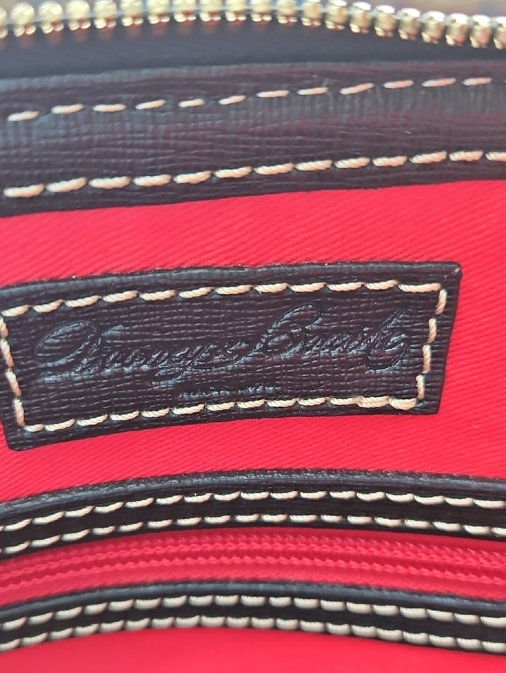 Dooney & Bourke Black Saffiano Leather Domed Zip Satchel - Picture 10 of 16
